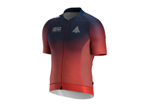 BMC Adicta Lab Valent Short Sleeve Full Zipper Men's Cycling Jersey - Red Bull