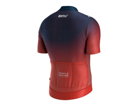 BMC Adicta Lab Valent Short Sleeve Full Zipper Men's Cycling Jersey - Red Bull