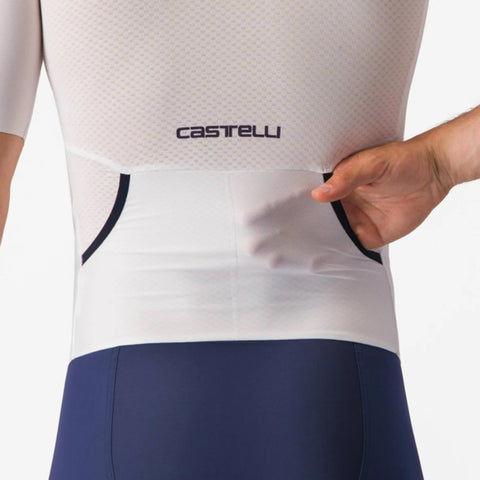 Castelli SanRemo Triathlon Ultra Speed Suit - Ivory/BelgianBlue