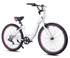 Haven Susan G. Komen 8 27.5 Step Thru 8 Speed Beach Cruiser Bike