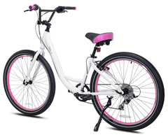 Haven Susan G. Komen 8 27.5 Step Thru 8 Speed Beach Cruiser Bike