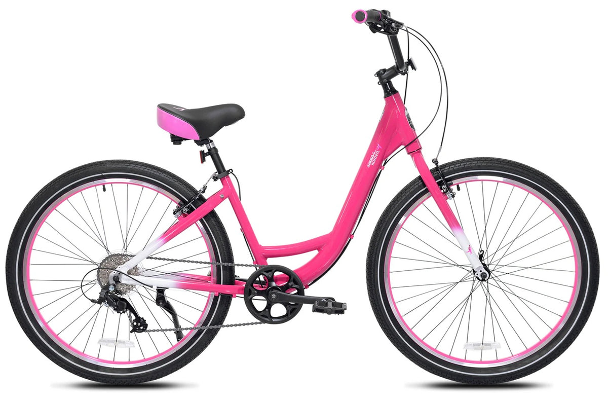 Haven Susan G. Komen 8 27.5 Step Thru 8 Speed Beach Cruiser Bike