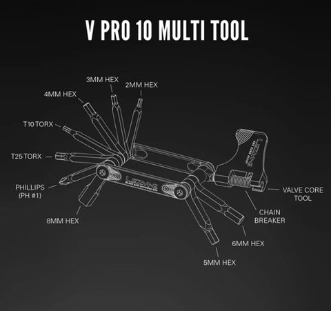 Lezyne V Pro 10 Compact Bicycle Multi-Tool