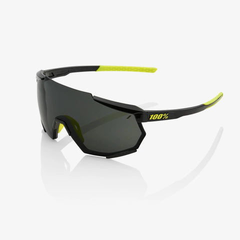 100% Racetrap Performance Sunglasses - GlossBlack/SmokeLens