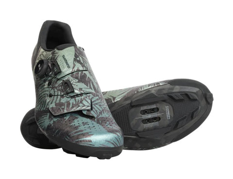 Shimano RX801 SE Gravel Bike Shoes - Tropical Leaves