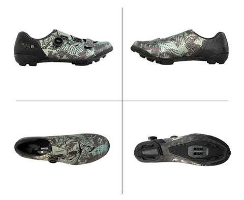 Shimano RX801 SE Gravel Bike Shoes - Tropical Leaves