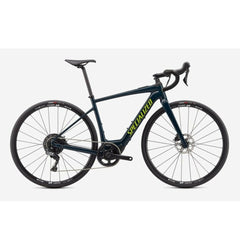 Specialized Turbo Creo SL Comp E5 Disc Road E-bike in GlossCastBlue/GlossBlack/HyperGreen